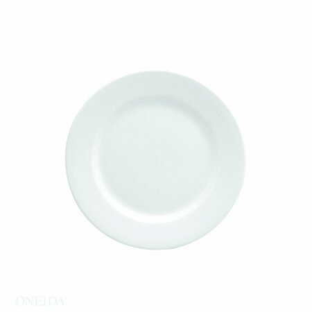 ONEIDA Oneida 7.125" Buffalo Bright White Rolled Edge Plate, PK36 F8010000124